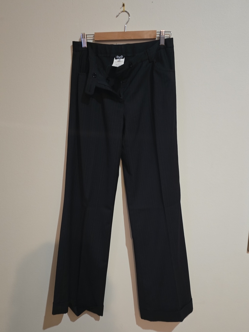 D&G Black Straight-Leg Dress Trousers